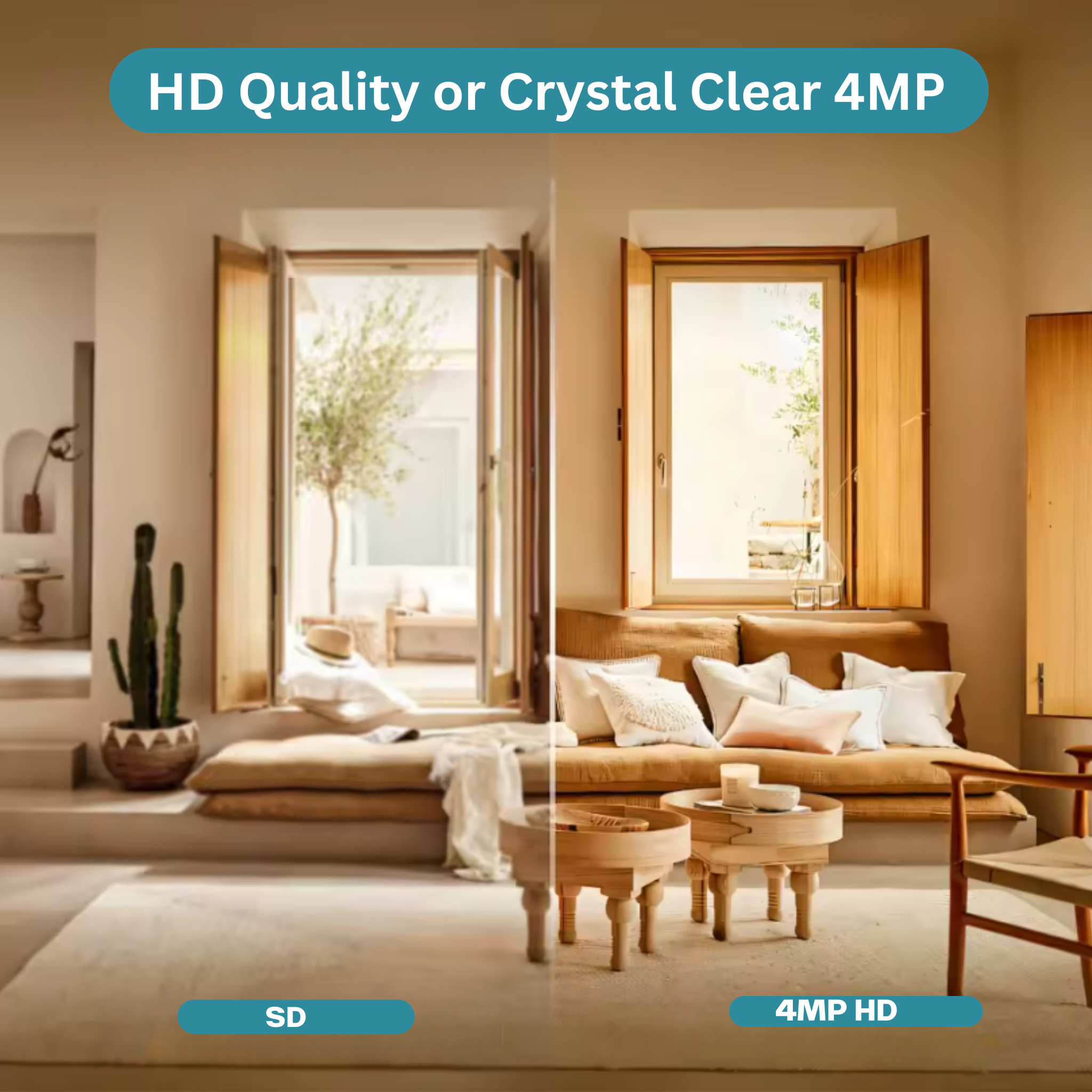 Smart Pan-Tilt Indoor Security Camera – 4MP HD Night Vision