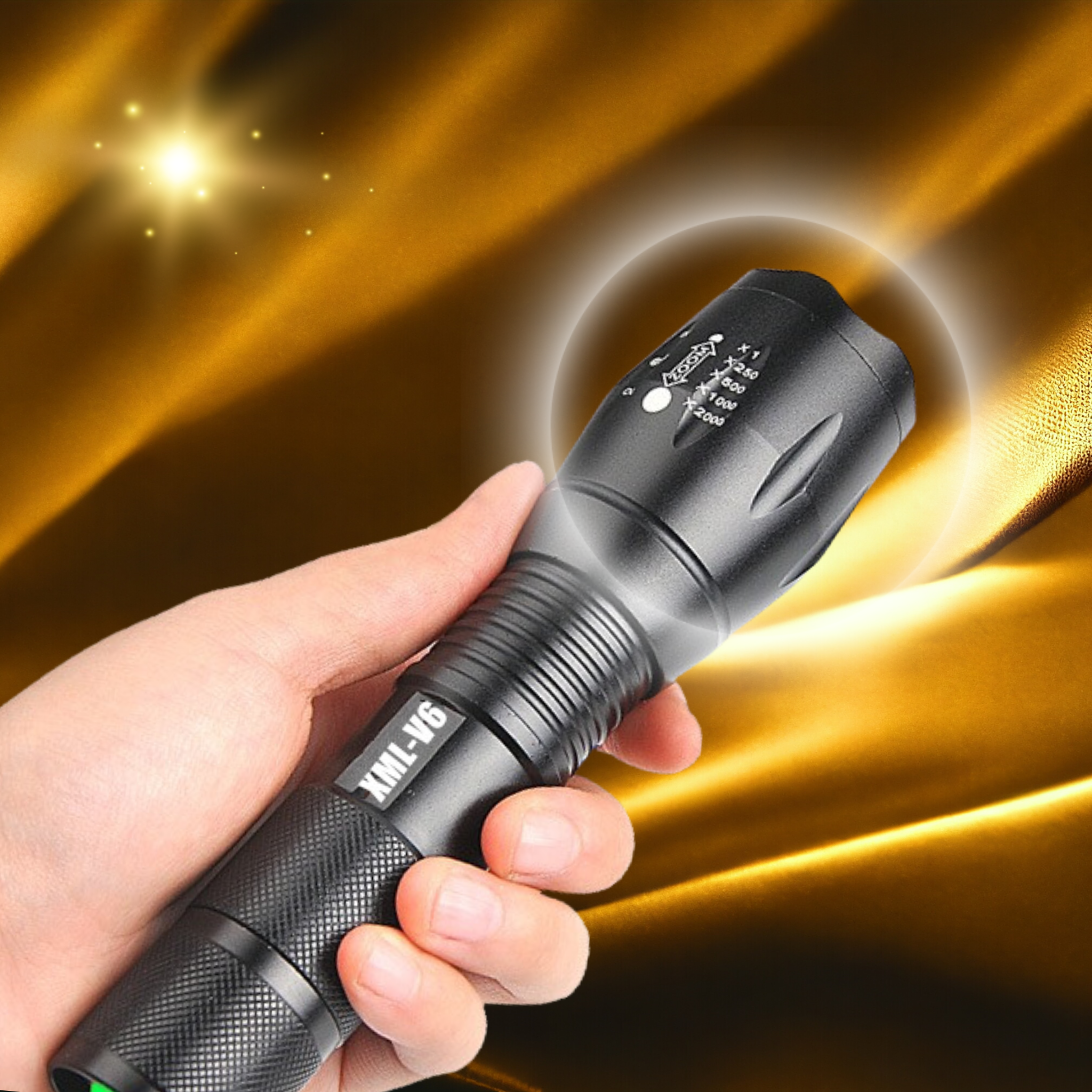 Portable Mini LED Zoom Flashlight